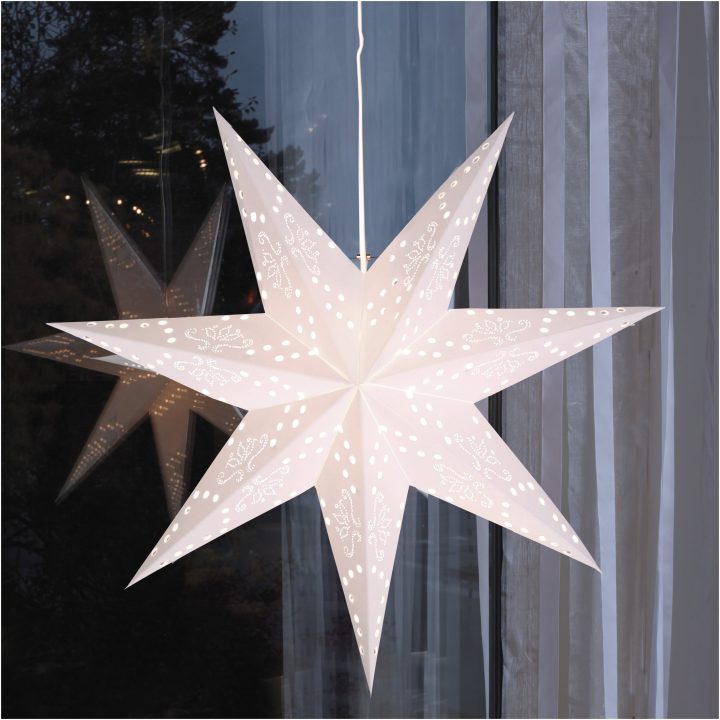 Pappersstjärna Romantic Vit Star Trading – bild 4