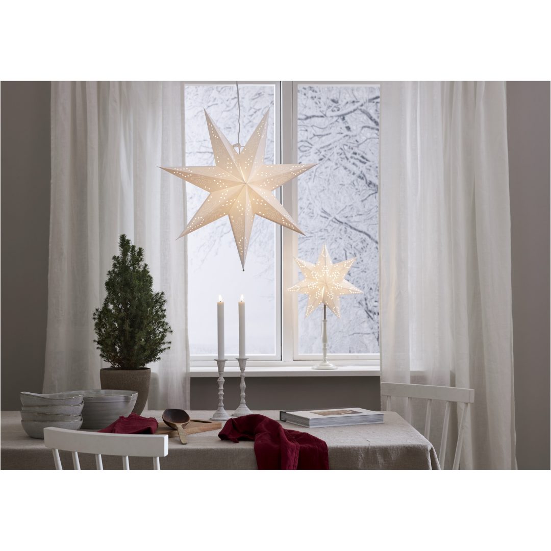 Pappersstjärna Romantic Vit Star Trading – bild 5