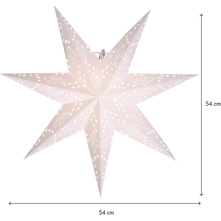 Pappersstjärna Romantic Vit Star Trading – bild 6