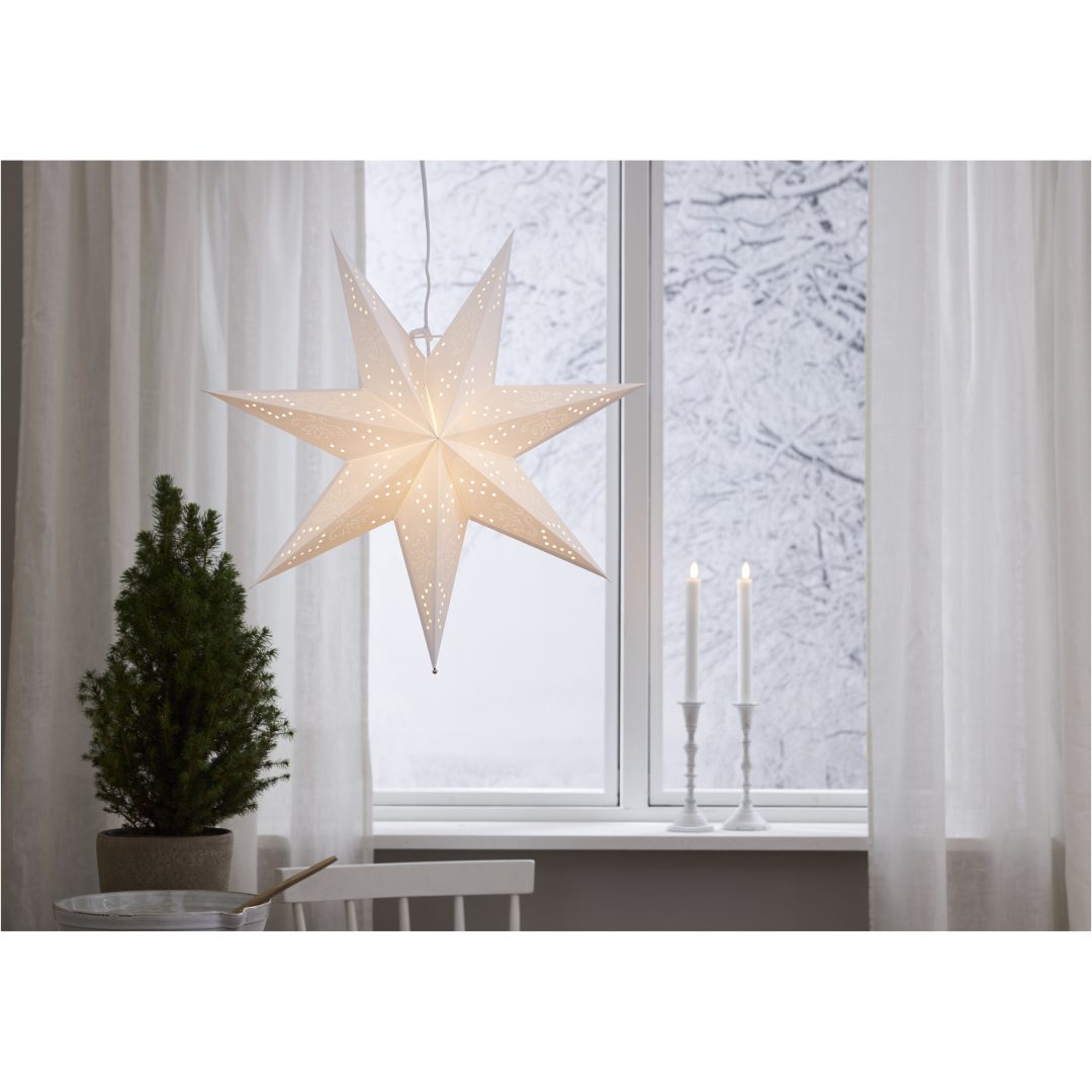 Pappersstjärna Romantic Vit Star Trading – bild 8