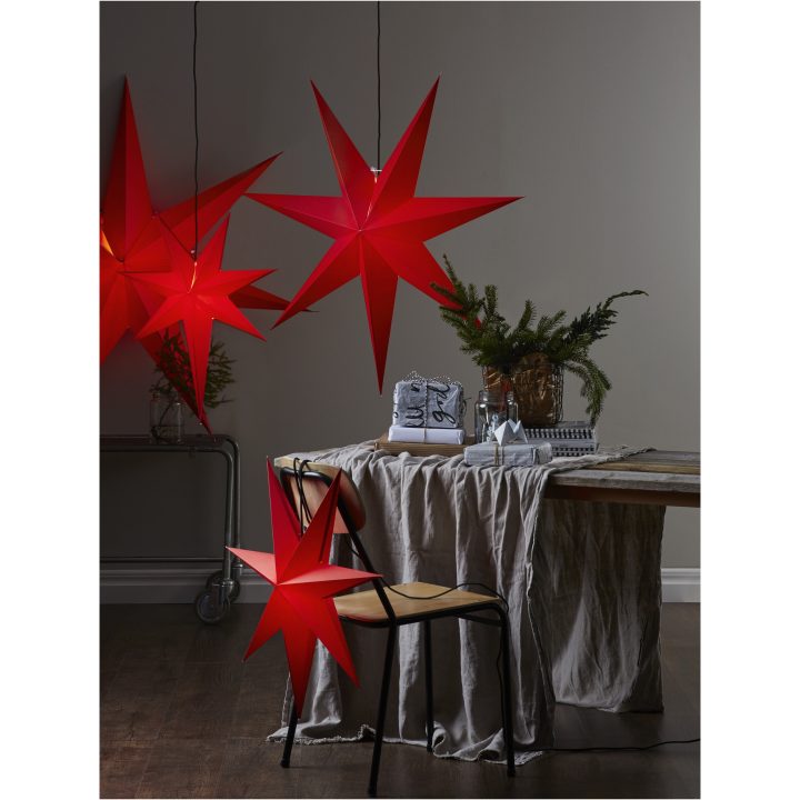 Pappersstjärna Rozen Röd Star Trading 70 cm – bild 3