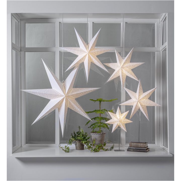 Pappersstjärna Sensy Vit Star Trading 54 cm – bild 7