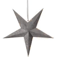 Pappersstjärna Velvet Grå Star Trading