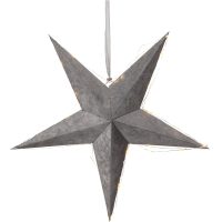 Pappersstjärna Velvet Grå Star Trading