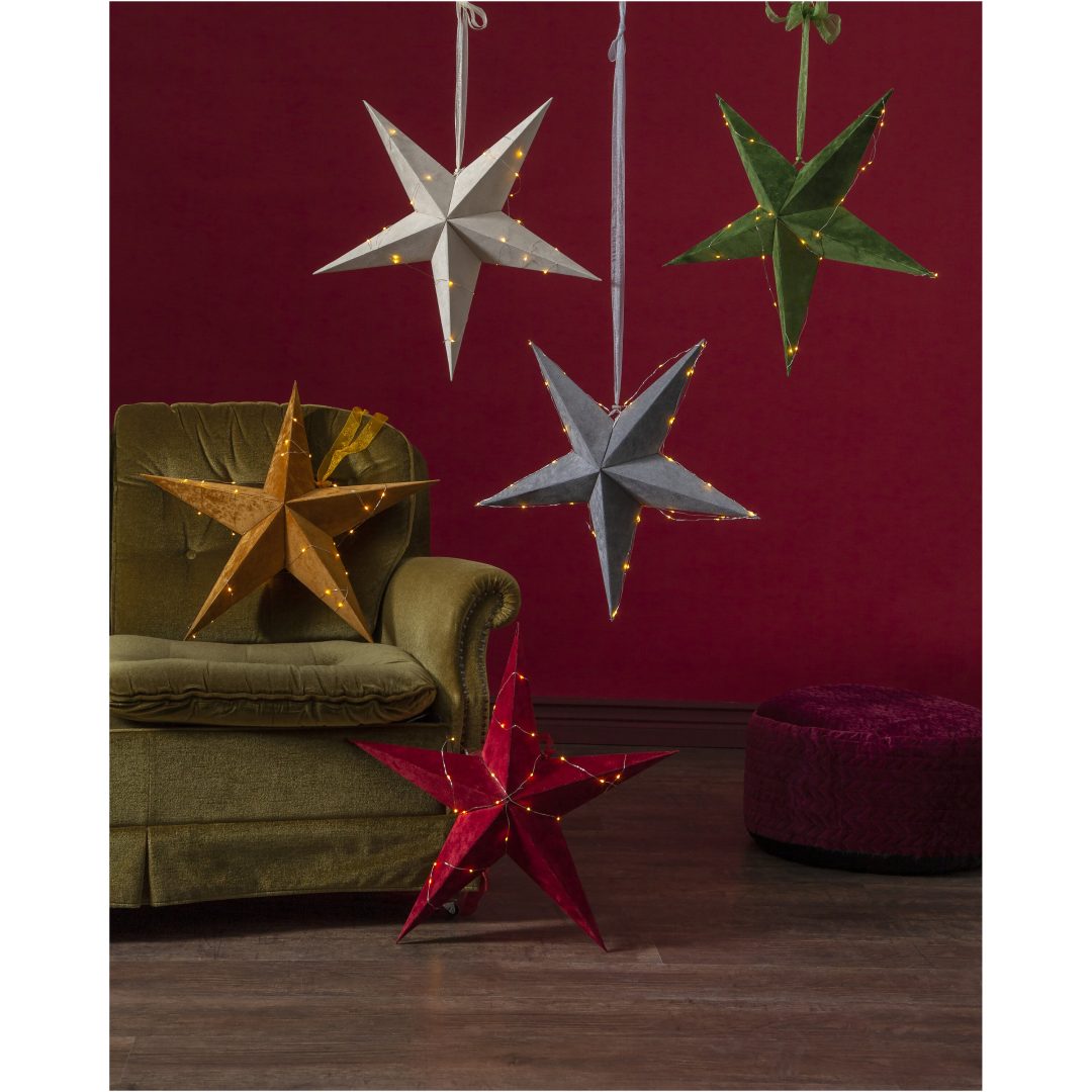 Pappersstjärna Velvet Guld Star Trading – bild 3