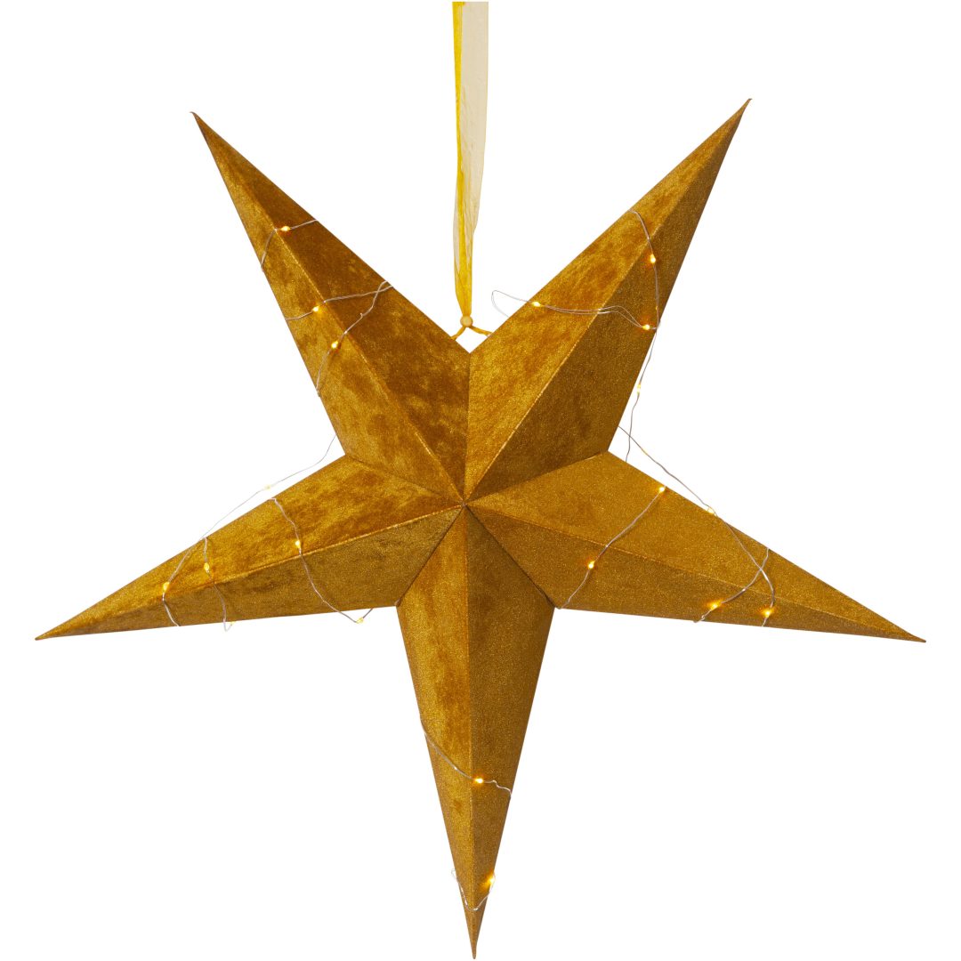 Pappersstjärna Velvet Guld Star Trading – bild 2