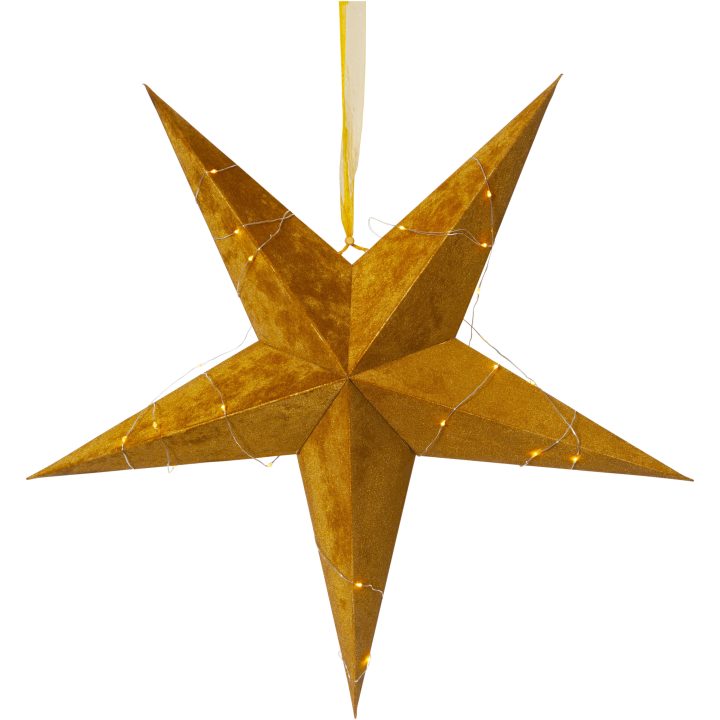 Pappersstjärna Velvet Guld Star Trading – bild 2