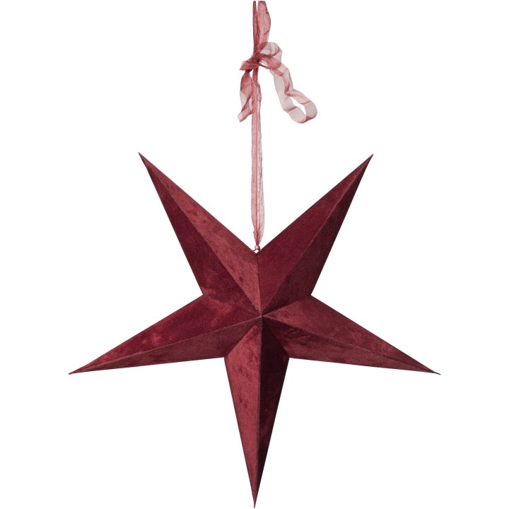 Pappersstjärna Velvet Röd Star Trading – bild 2
