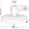 Parasolgrund med hjul för ⌀38-48 mm stolpar 13 kg Rund vidaXL ⌀38 - 48 mm – miniatyr 12