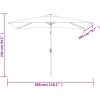 Parasoll 200 x 300 cm sandvit rektangulär vidaXL – miniatyr 8