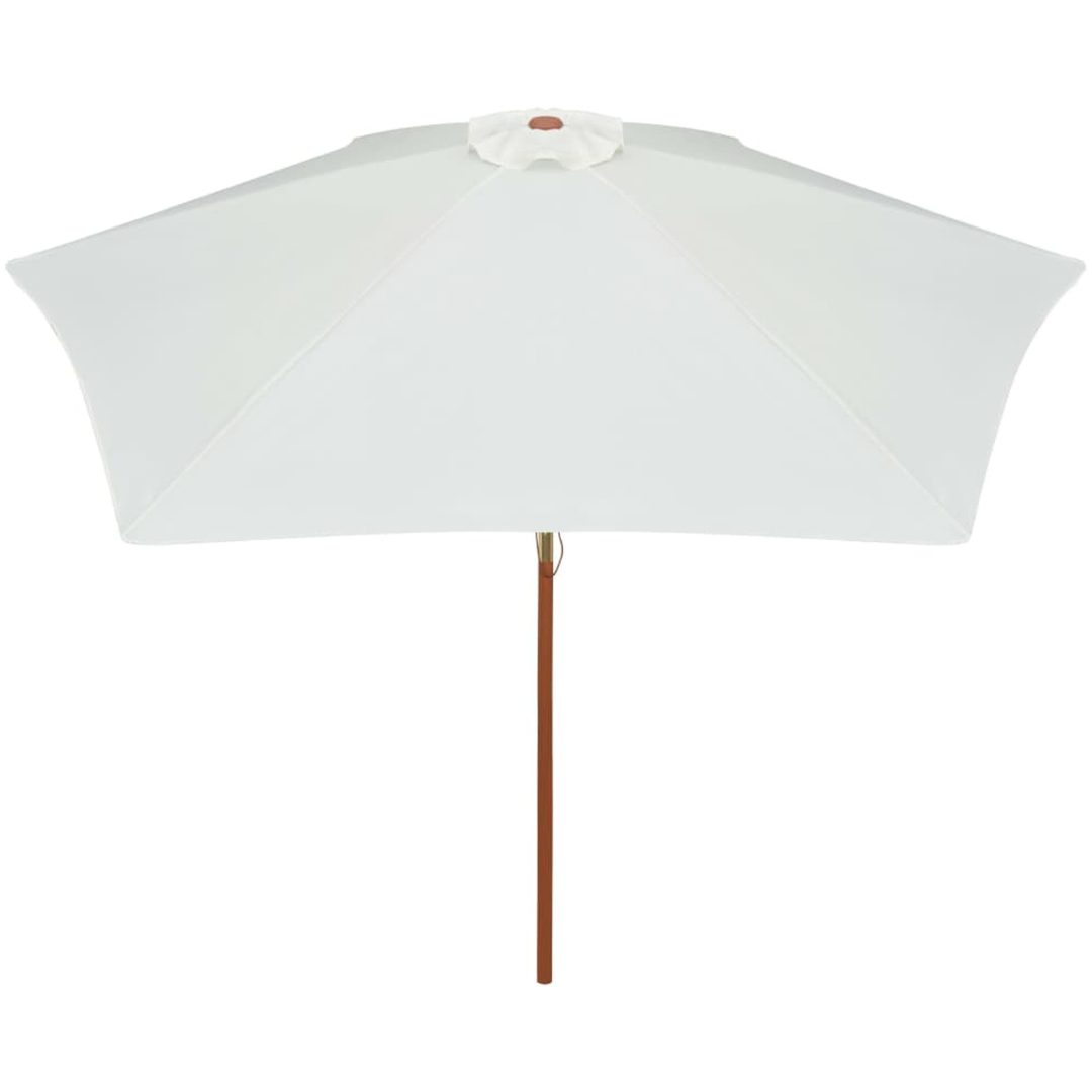 Parasoll 270x270 cm trästång gräddvit vidaXL – bild 3