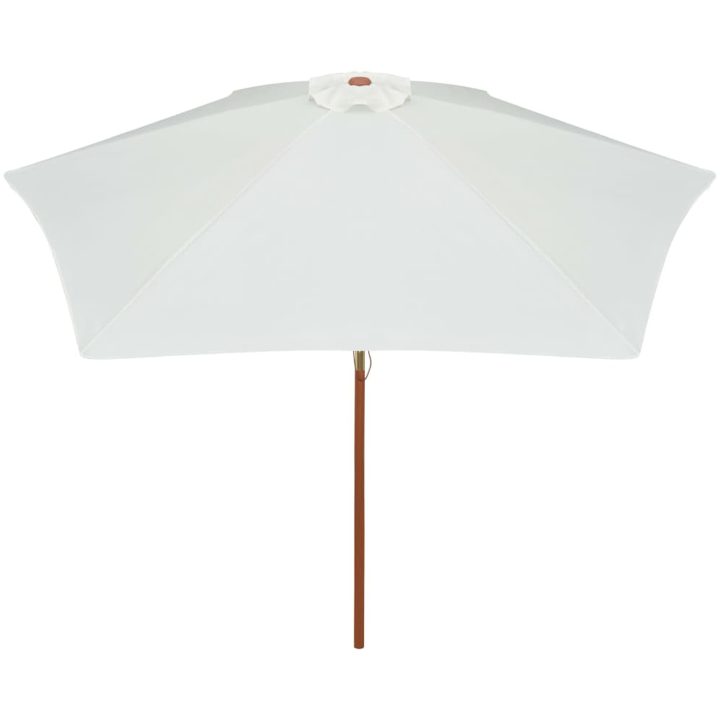 Parasoll 270x270 cm trästång gräddvit vidaXL – bild 3