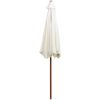 Parasoll 270x270 cm trästång gräddvit vidaXL – miniatyr 4