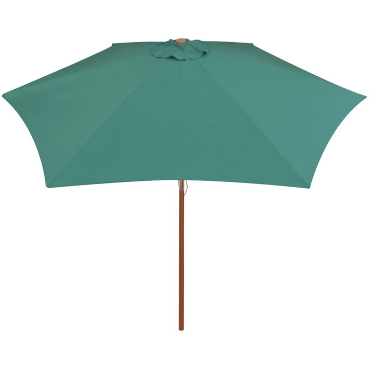 Parasoll 270x270 cm trästång grön vidaXL – bild 3