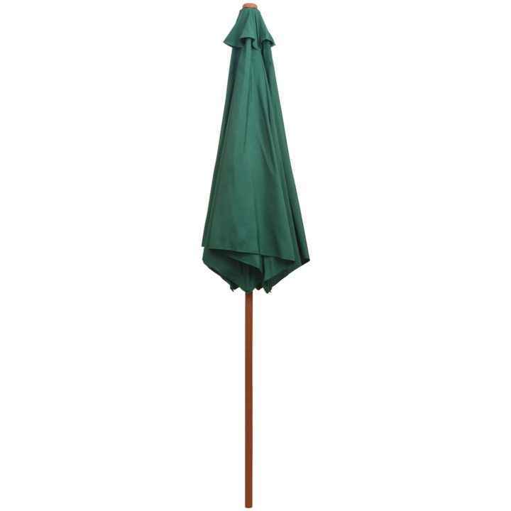Parasoll 270x270 cm trästång grön vidaXL – bild 5