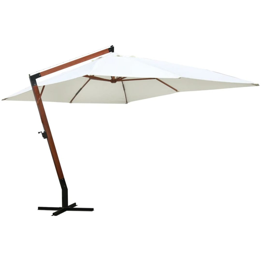 Parasoll 300 x 400 cm vit vidaXL