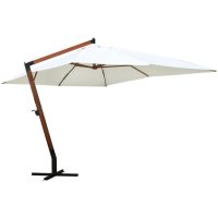 Parasoll 300 x 400 cm vit vidaXL