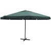 Parasoll aluminium grön vidaXL 500 cm – miniatyr 1