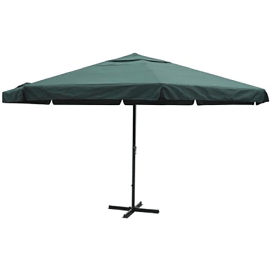 Parasoll aluminium grön vidaXL 500 cm