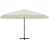 Parasoll aluminium vit vidaXL 500 cm – miniatyr 2