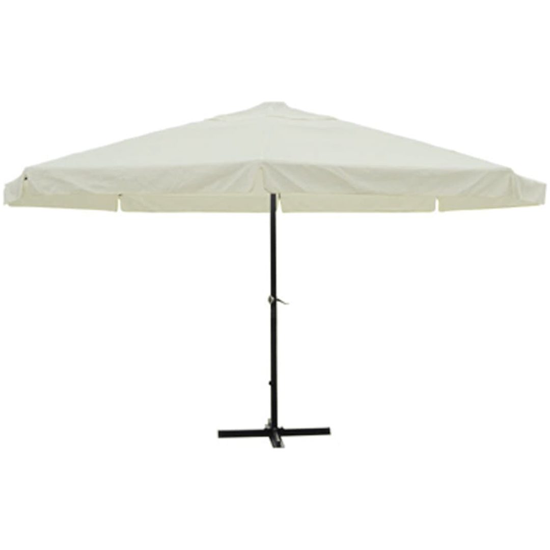 Parasoll aluminium vit vidaXL 500 cm – bild 2