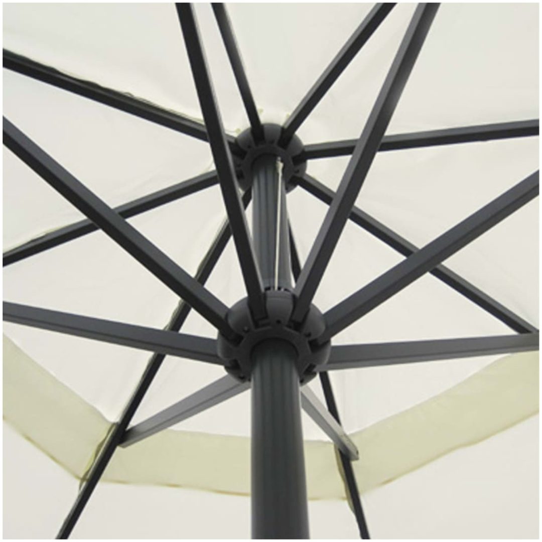 Parasoll aluminium vit vidaXL 500 cm – bild 3