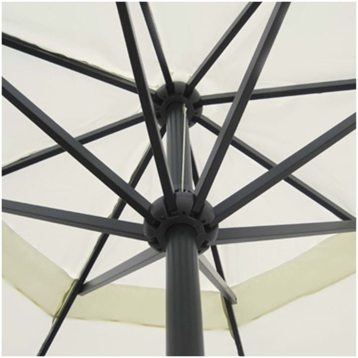 Parasoll aluminium vit vidaXL 500 cm – bild 3