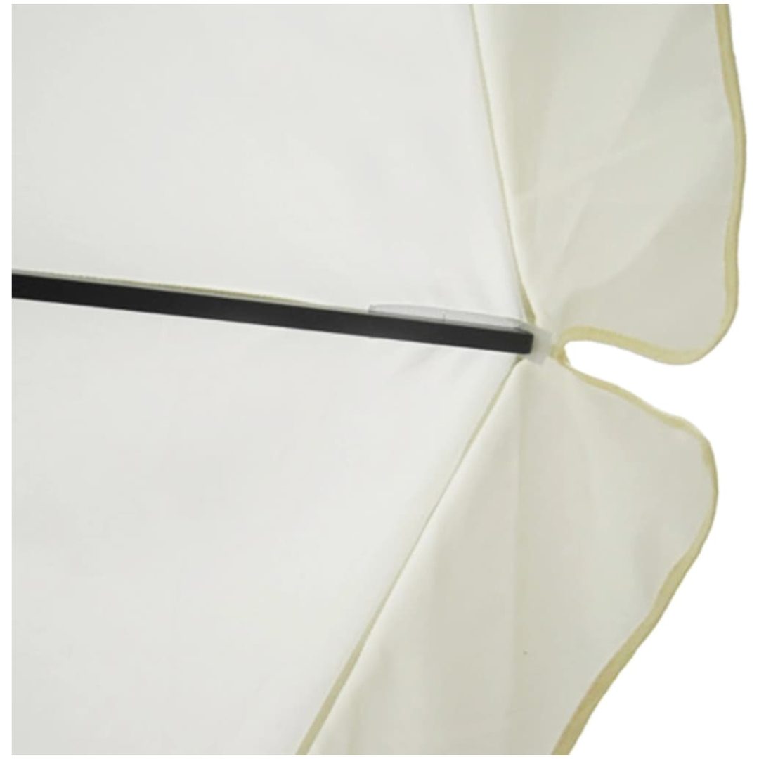 Parasoll aluminium vit vidaXL 500 cm – bild 4