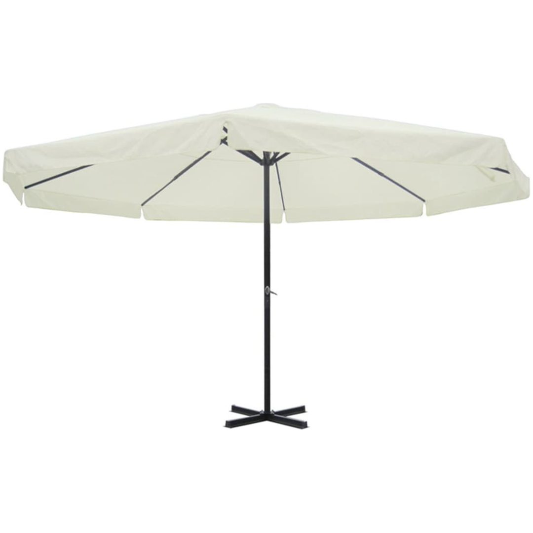 Parasoll aluminium vit vidaXL 500 cm