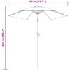 Parasoll blå 200x224 cm aluminium vidaXL – miniatyr 8