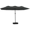 Parasoll dubbelt antracit 449x245 cm vidaXL – miniatyr 2