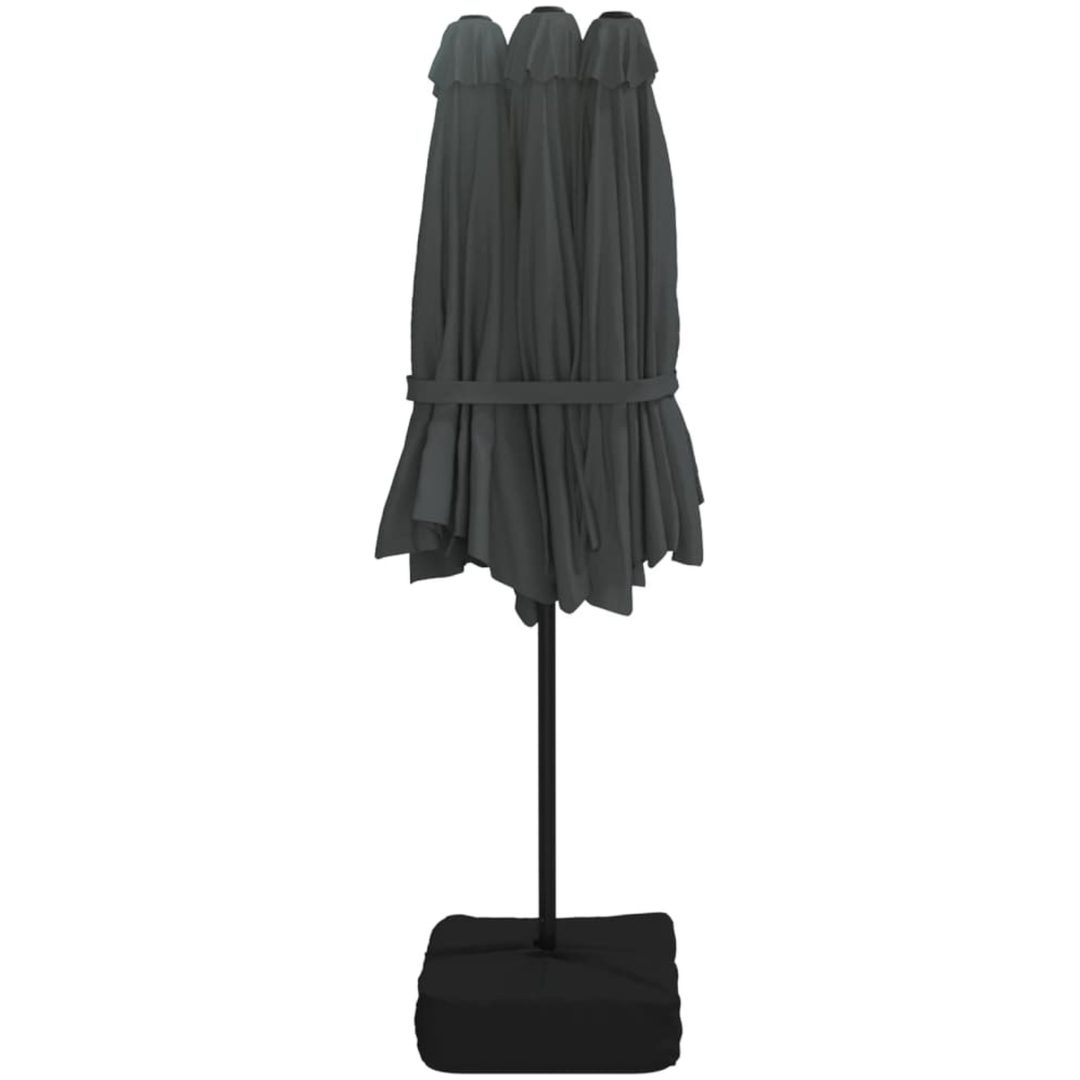 Parasoll dubbelt antracit 449x245 cm vidaXL – bild 5