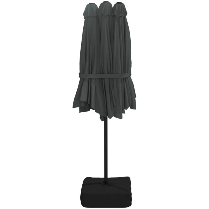 Parasoll dubbelt antracit 449x245 cm vidaXL – bild 5