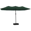 Parasoll dubbelt grön 449x245 cm vidaXL – miniatyr 2