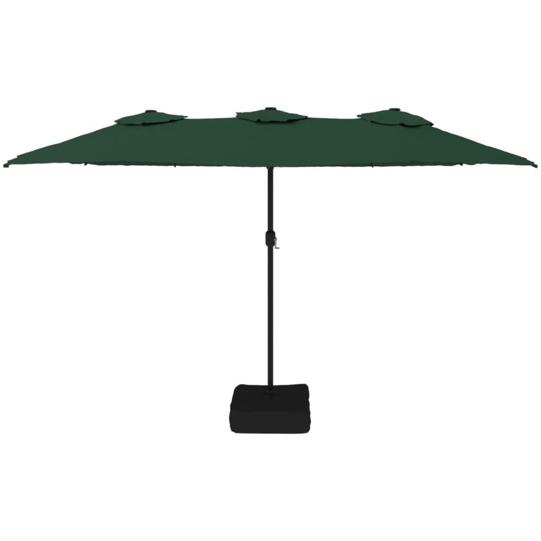 Parasoll dubbelt grön 449x245 cm vidaXL – bild 3