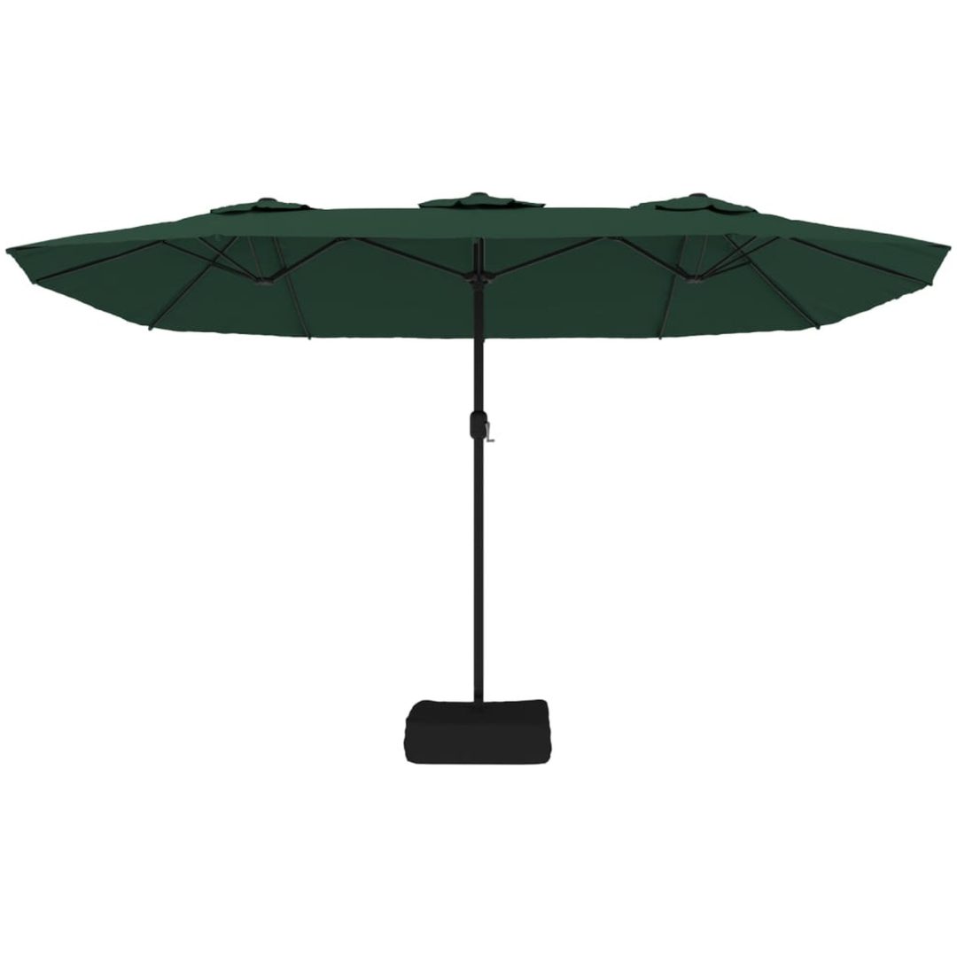 Parasoll dubbelt grön 449x245 cm vidaXL – bild 4