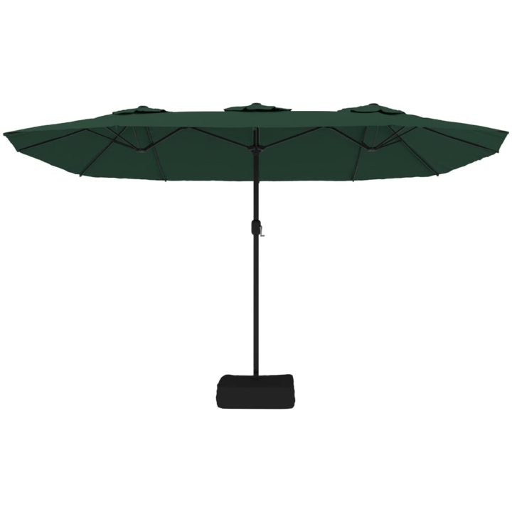 Parasoll dubbelt grön 449x245 cm vidaXL – bild 4