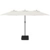 Parasoll dubbelt sandvit 449x245 cm vidaXL – miniatyr 3
