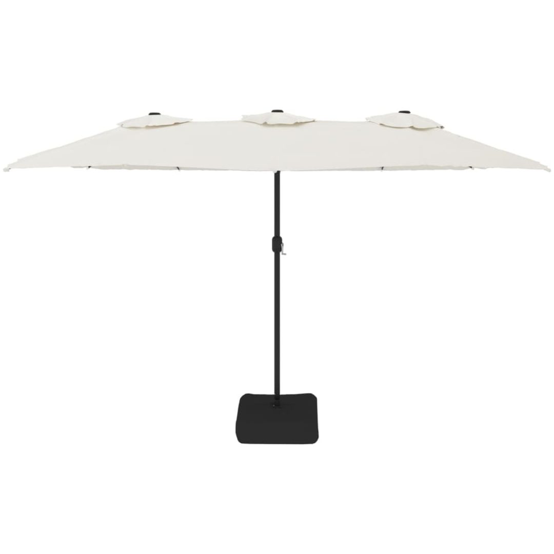 Parasoll dubbelt sandvit 449x245 cm vidaXL – bild 3