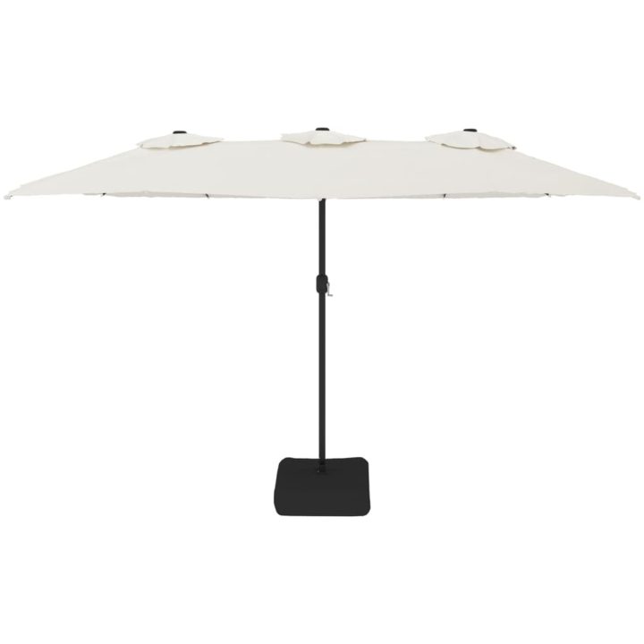 Parasoll dubbelt sandvit 449x245 cm vidaXL – bild 3