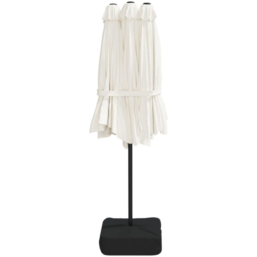 Parasoll dubbelt sandvit 449x245 cm vidaXL – bild 5