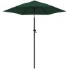 Parasoll grön 200x224 cm aluminium vidaXL – miniatyr 2