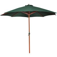 Parasoll grön 258 cm vidaXL