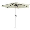 Parasoll med LEDs och aluminiumstång 270 cm sandvit vidaXL – miniatyr 3