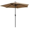 Parasoll med LEDs och aluminiumstång 270 cm taupe vidaXL – miniatyr 3