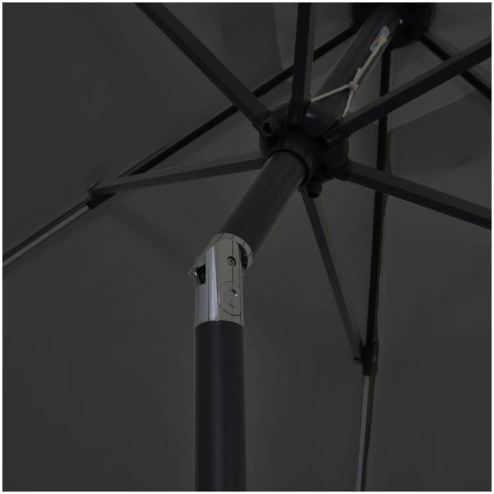 Parasoll med LEDs och aluminiumstång 300 cm antracit vidaXL – bild 6