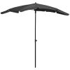 Parasoll med stång 200x130 cm antracit vidaXL – miniatyr 1
