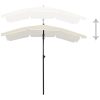 Parasoll med stång 200x130 cm sand vidaXL – miniatyr 3