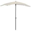 Parasoll med stång 200x130 cm sand vidaXL – miniatyr 1