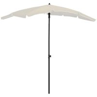 Parasoll med stång 200x130 cm sand vidaXL